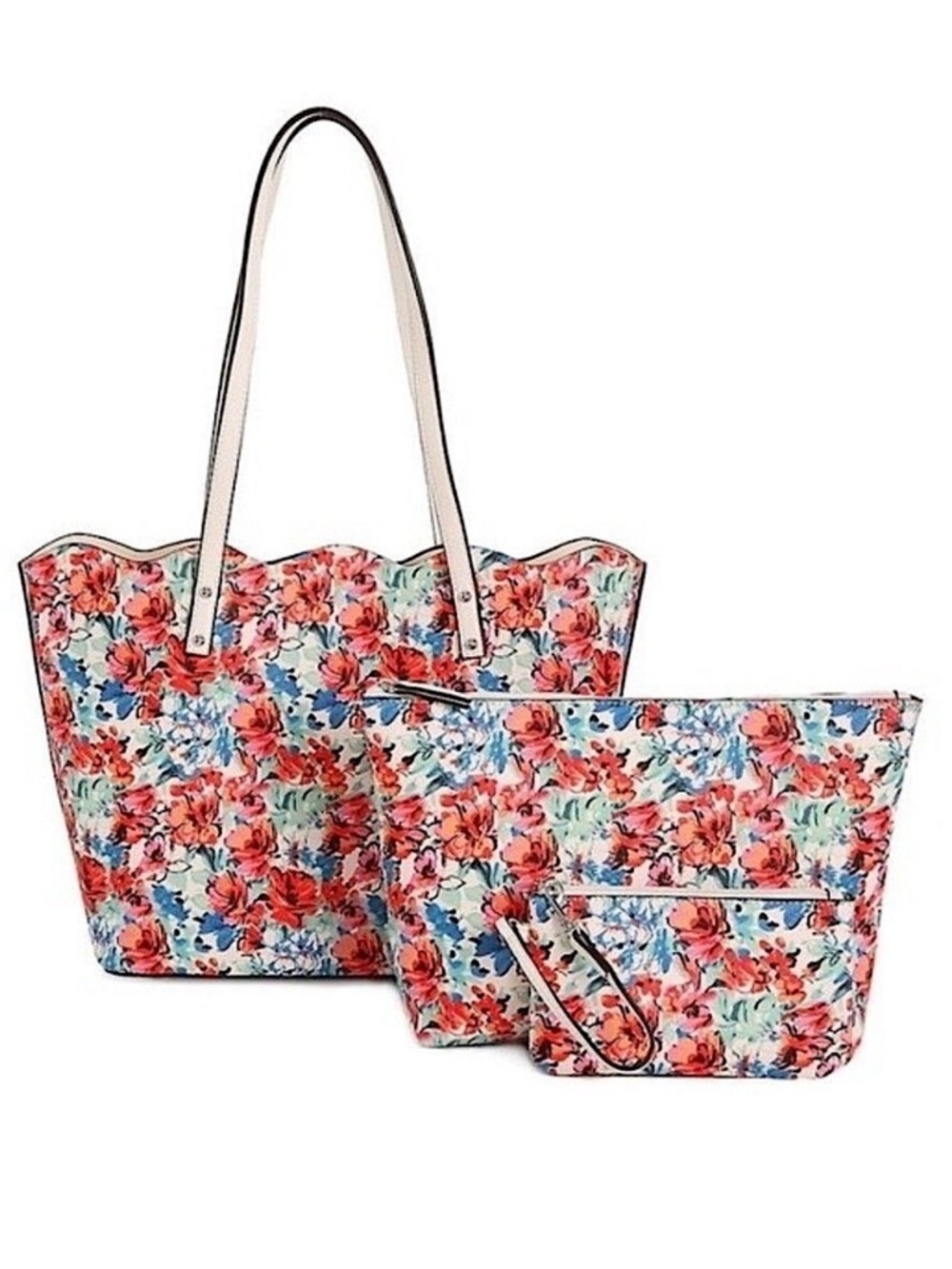 Kelly & Katie 3 Piece Freya Multicolor Floral Bags Set NWOT